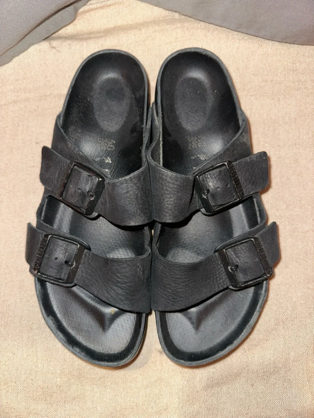 Birkenstock Black Two-Strap Slide Sandals - Picture 3 of 4